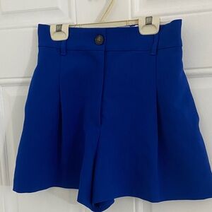 Cobalt Blue Women's High Waist Shorts